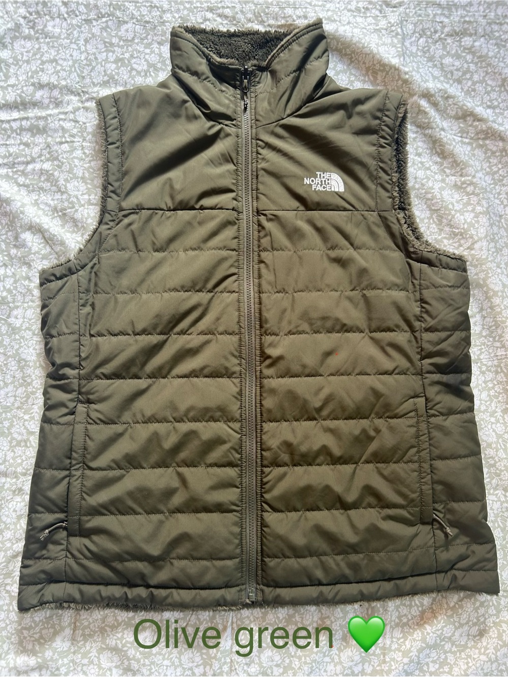 The North Face Olive Green Quilted women’s XL
